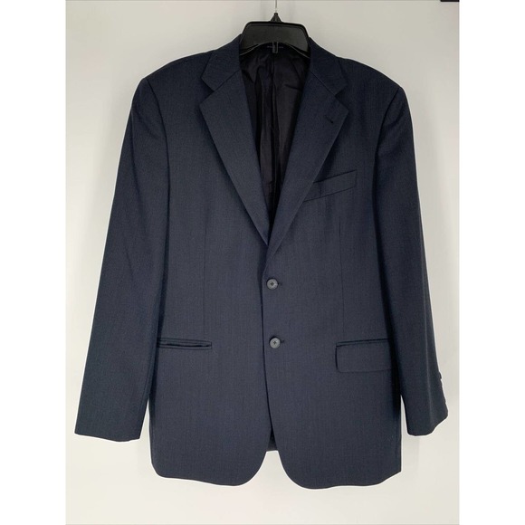 Joseph Abboud Blazer Suit Jacket Mens 41R Navy Blue Loro Piana‎ Wool 2 Button - Picture 1 of 14